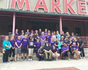 a group on a columbus food adventures scavenger hunt 